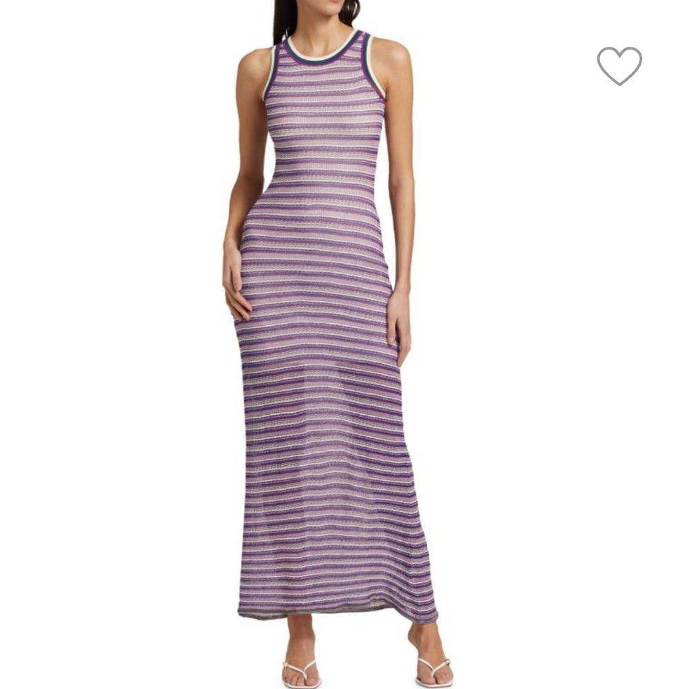 Striped Purple Maxi Dress